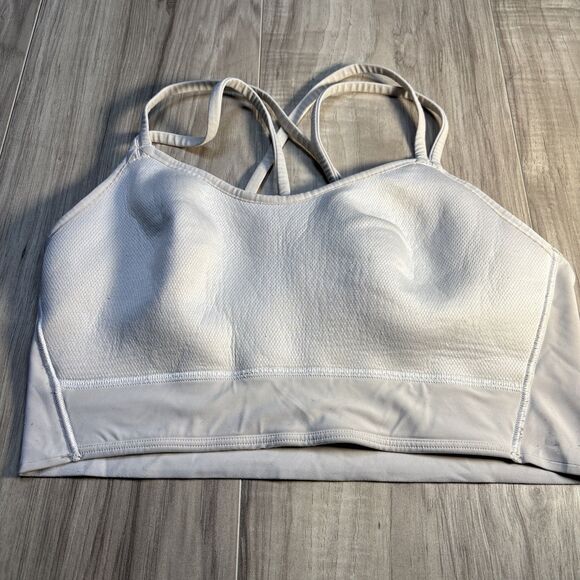 lululemon Energy Longline Bra Ivory Off White Size 10 - Picture 8 of 8